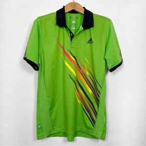 Adidas Adizero Formotion Men's Vibrant Green Tennis Polo Shirt Size Large